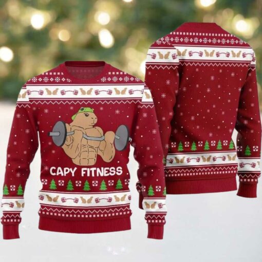 2025 Christmas Capy Fitness Ugly Christmas Sweater