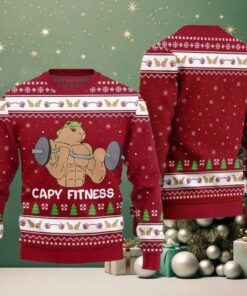2025 Christmas Capy Fitness Ugly Christmas Sweater