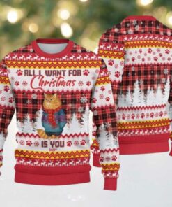 2025 Christmas Cat All I Want For Christmas Is You Ugly Sweatshirt