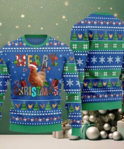2025 Christmas Chicken Merry Christmas Ugly Christmas Sweater