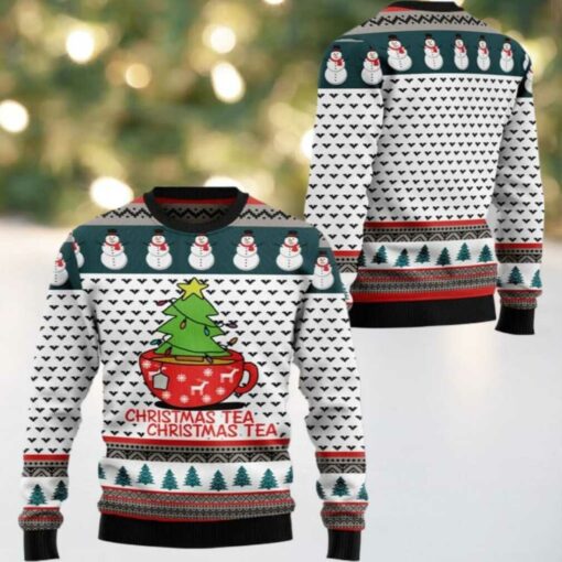 2025 Christmas Christmas Tea Christmas Tea Ugly Christmas Sweater