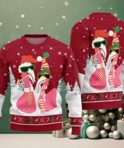 2025 Christmas Cool Flamingo Ugly Christmas Sweater