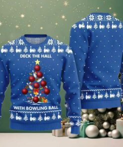 2025 Christmas Deck The Hall With Bowling Ball Xmas Sweater