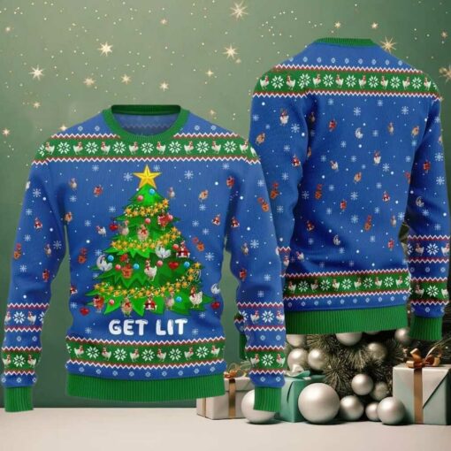 2025 Christmas Epic Chicken Ornament On Christmas Tree Ugly Christmas Sweater