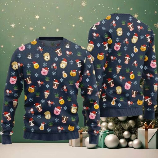 2025 Christmas Farm Animal Cute Ugly Christmas Sweater