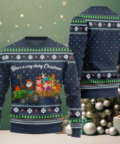 2025 Christmas Farming have A Very Dairy Christmas Ugly Christmas Sweater