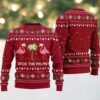 2025 Christmas Im Dreaming Of A Pink Flamingo Ugly Christmas Sweater