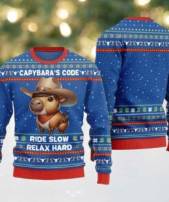 2025 Christmas Funny Capybara Ugly Christmas Sweater