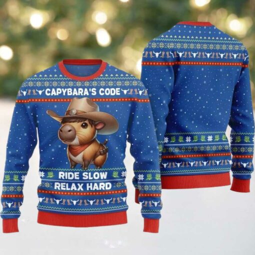 2025 Christmas Funny Capybara Ugly Christmas Sweater