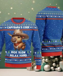2025 Christmas Funny Capybara Ugly Christmas Sweater