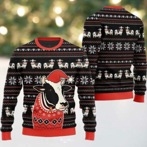 2025 Christmas Funny Cow Ugly Christmas Sweater