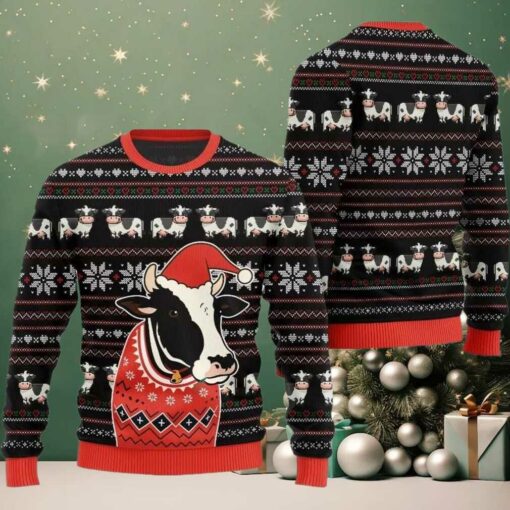 2025 Christmas Funny Cow Ugly Christmas Sweater
