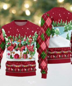 2025 Christmas Funny Flamingo Ugly Christmas Sweater