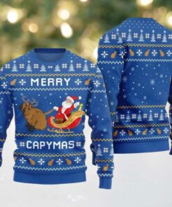 2025 Christmas Funny Merry Capybara Ugly Christmas Sweater