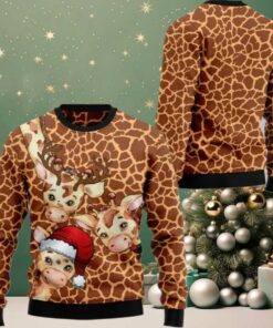 2025 Christmas Giraffe Funny Ugly Christmas Sweater