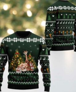 2025 Christmas Giraffe Holiday Ugly Christmas Sweater