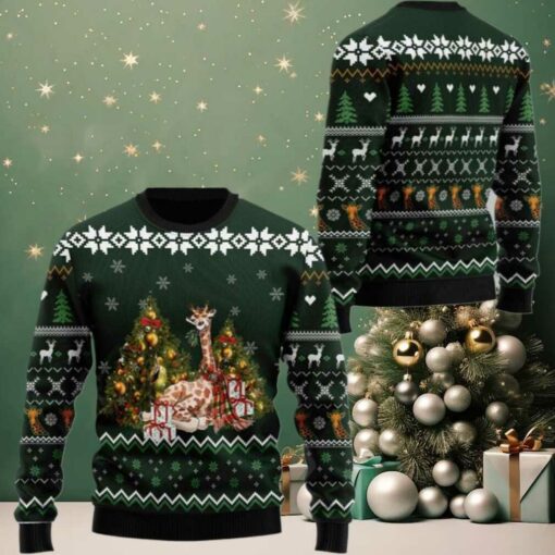 2025 Christmas Giraffe Holiday Ugly Christmas Sweater