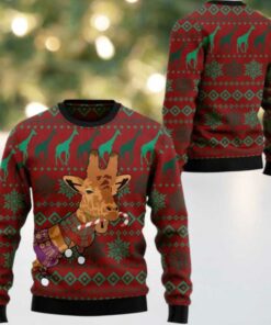 2025 Christmas Giraffe Winter Ugly Christmas Sweater