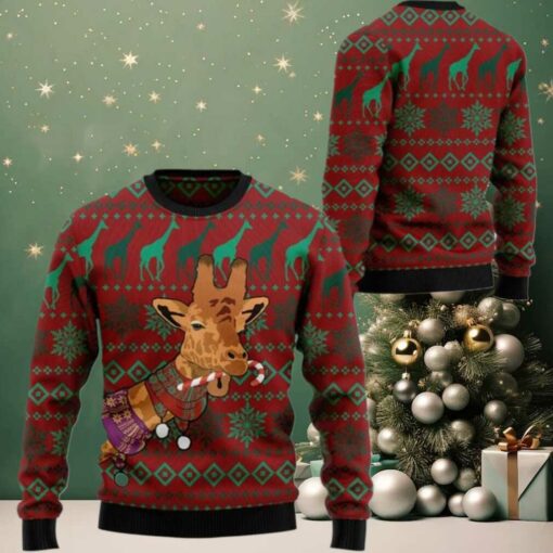 2025 Christmas Giraffe Winter Ugly Christmas Sweater