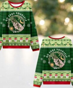 2025 Christmas Go Sage Yourself Ugly Christmas Sweater