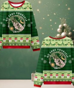 2025 Christmas Go Sage Yourself Ugly Christmas Sweater