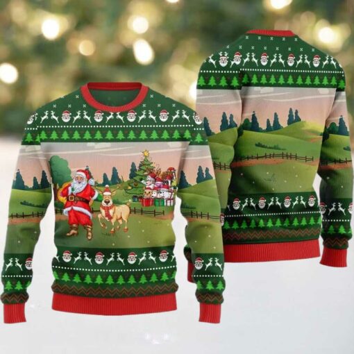 2025 Christmas Happy Christmas Farm Ugly Christmas Sweater