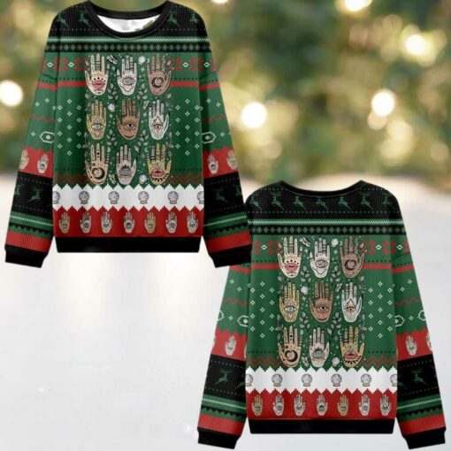 2025 Christmas Helping Hands Ugly Christmas Sweater