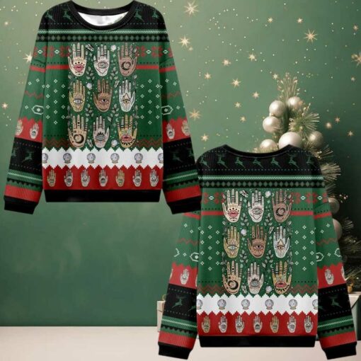 2025 Christmas Helping Hands Ugly Christmas Sweater