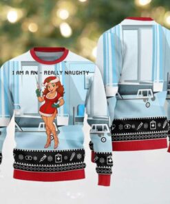 2025 Christmas I Am A RN Really Naughty Ugly Christmas Sweater