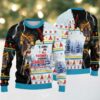 2025 Christmas Santa Playing Rugby Ugly Christmas Sweater
