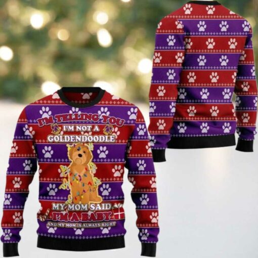 2025 Christmas I’m Telling You Im Not A Goldendoodle Im a Baby Ugly Christmas Sweater