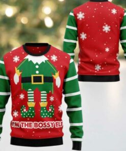 2025 Christmas Im The Bossy Elf Ugly Christmas Sweater