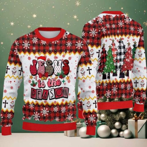 2025 Christmas Jesus Is The Reason Ugly Sweatshirt