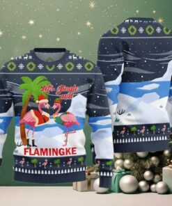 2025 Christmas Jingle And Flamingke Ugly Christmas Sweater