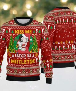 2025 Christmas Kiss Me Under The Mistletoe Christmast Ugly Sweatshirt