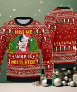 2025 Christmas Kiss Me Under The Mistletoe Christmast Ugly Sweatshirt