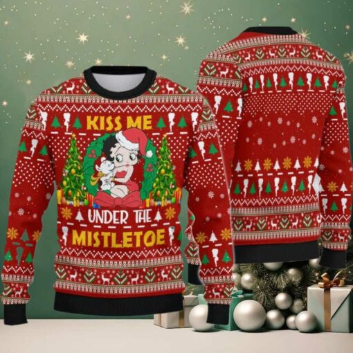 2025 Christmas Kiss Me Under The Mistletoe Christmast Ugly Sweatshirt