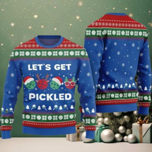 2025 Christmas Lets Get Pickled Ugly Christmas Sweater