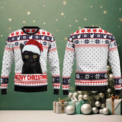 2025 Christmas Meowy Christmas Ugly Christmas Sweater