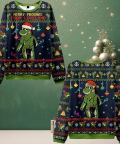 2025 Christmas Merry Frogmas from Loveland Ugly Christmas Sweater