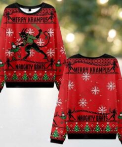 2025 Christmas Merry Krampus Naughty Brats Ugly Christmas Sweater