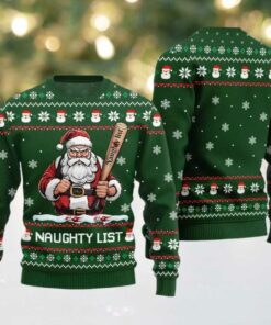 2025 Christmas Naughty List Santa Ugly Christmas Sweater