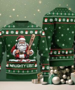 2025 Christmas Naughty List Santa Ugly Christmas Sweater