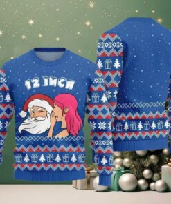 2025 Christmas Naughty Santa 12 Inch Surprise Ugly Christmas Sweater