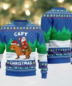 2025 Christmas Santa Capy Ugly Christmas Sweater
