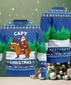 2025 Christmas Santa Capy Ugly Christmas Sweater