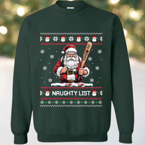 2025 Naughty List Santa Ugly Christmas Sweater