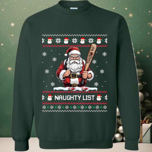 2025 Naughty List Santa Ugly Christmas Sweater