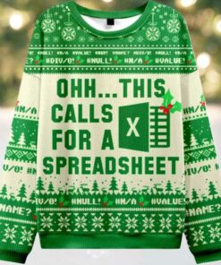 2025 Ohh This Calls For A Spreadsheet Christmas Ugly Sweater