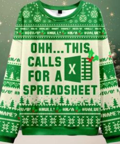 2025 Ohh This Calls For A Spreadsheet Christmas Ugly Sweater